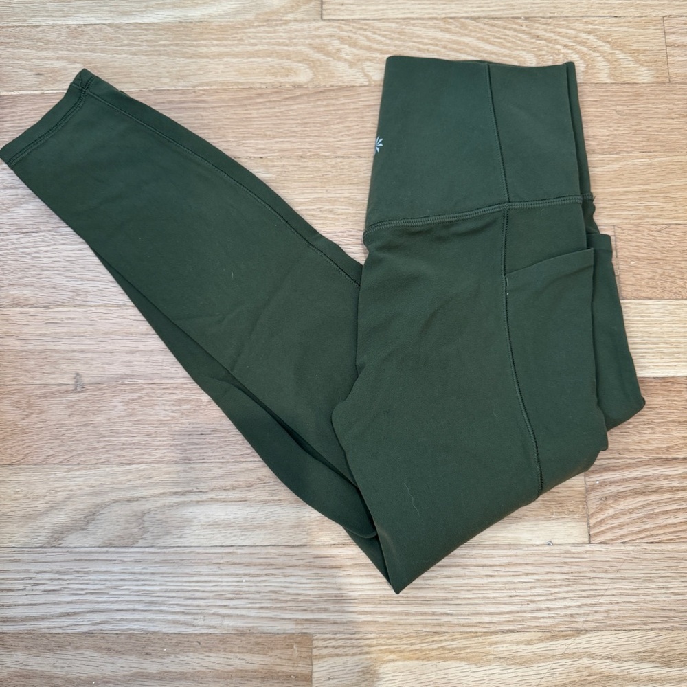 Athleta Salutation Stash II 7/8 Leggings XS Green - Picture 2 of 9